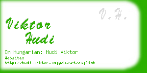 viktor hudi business card